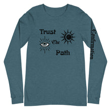 Load image into Gallery viewer, Unisex Long Sleeve Tee- Trust the Path
